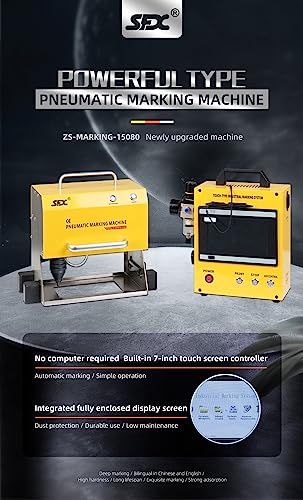 100W Pneumatic Dot Peen Metal Engraving Machine Engraving Size 120x50mm Depth 0.02-1 mm X939005
