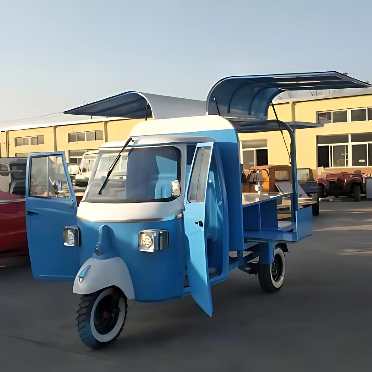 10.5FT Blue Food Trailer with 1 Compartment Sink K88388
