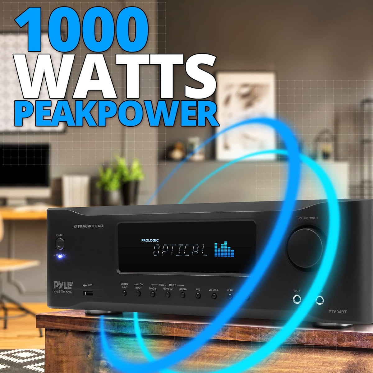 5.2-Channel Bluetooth Stereo Amplifier 1000 Watt M384311