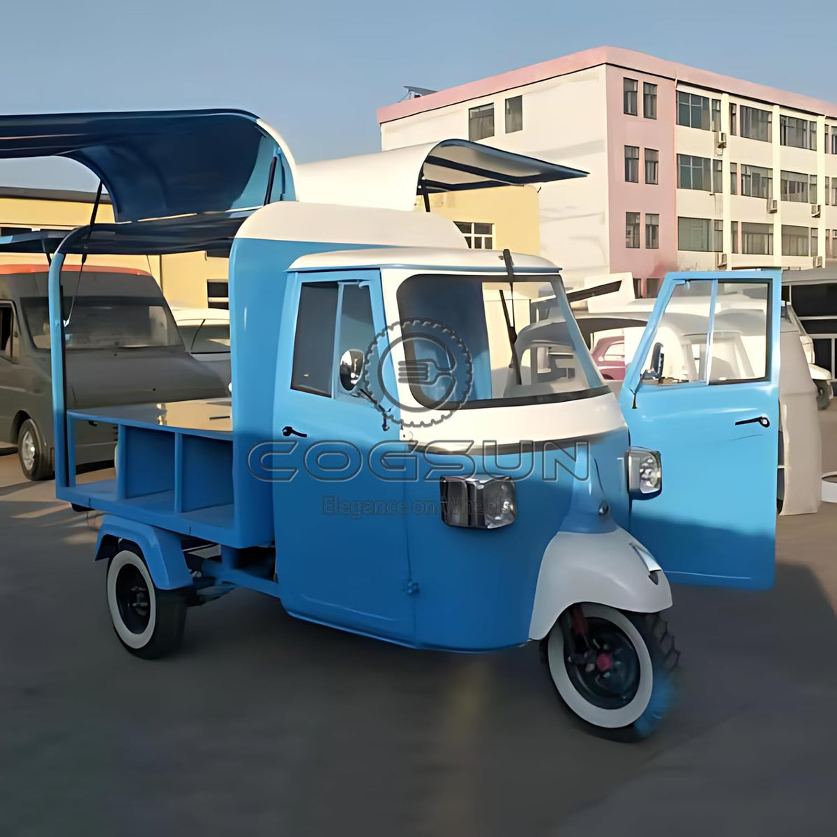 10.5FT Blue Food Trailer with 1 Compartment Sink K88388