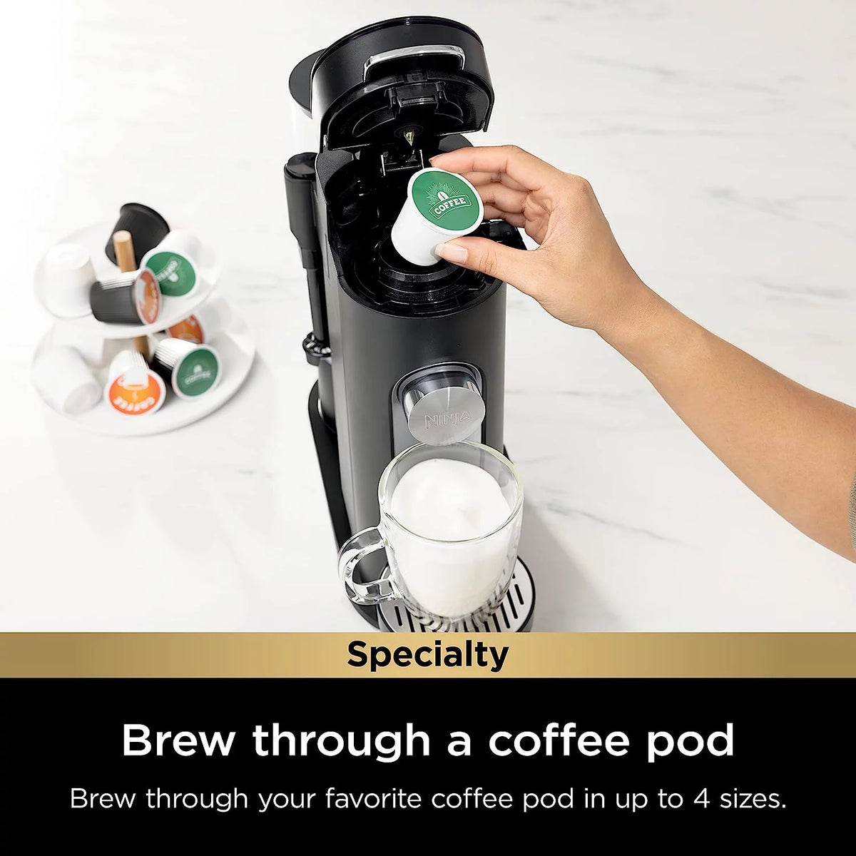 Black Single-Serve Coffee Maker V583997