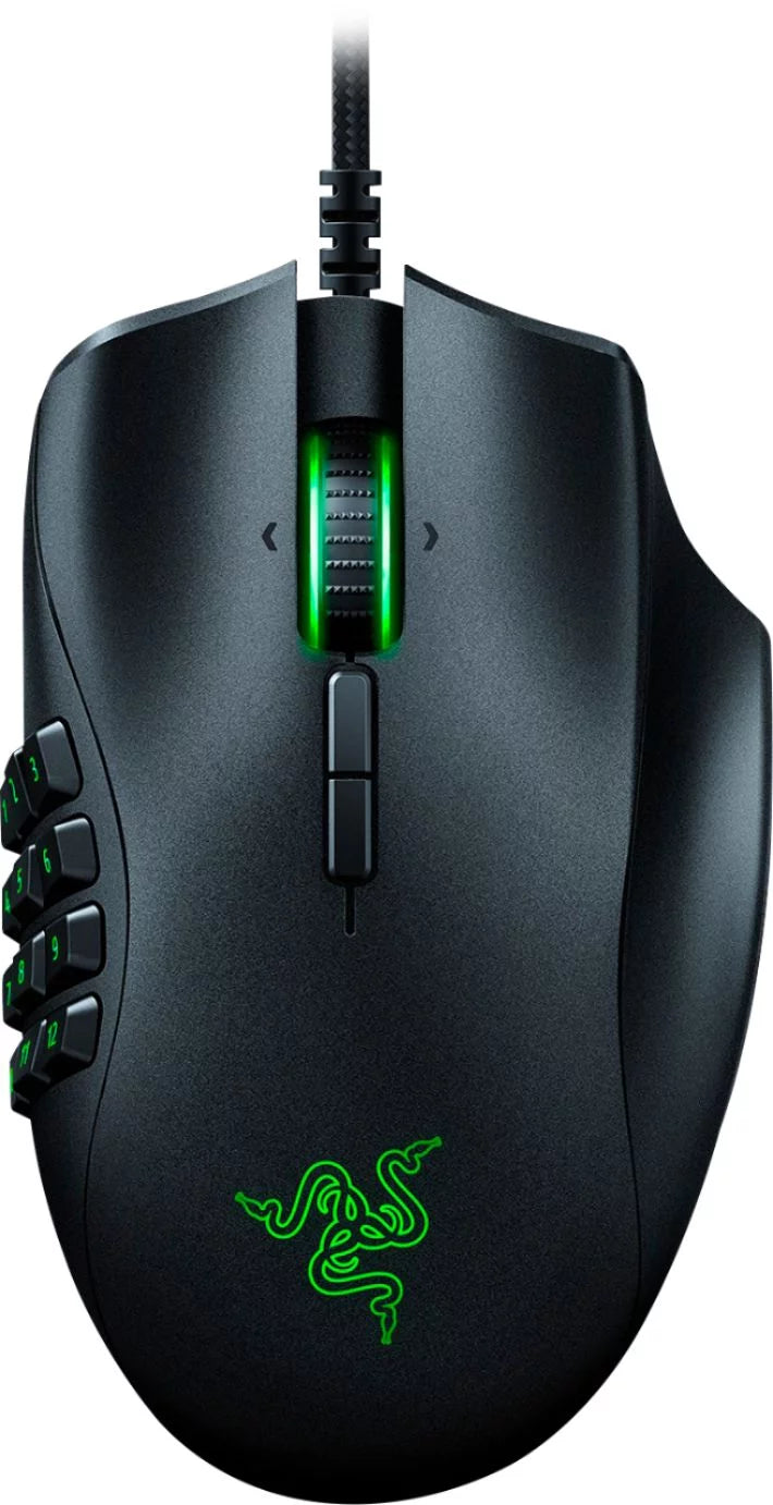 Black Wired Optical MMO Gaming Mouse with 12-Buttons E270973