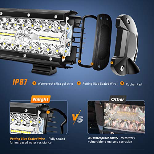 420W 20Inch Triple Row Flood Spot Combo LED Off Road Light Bar L91764