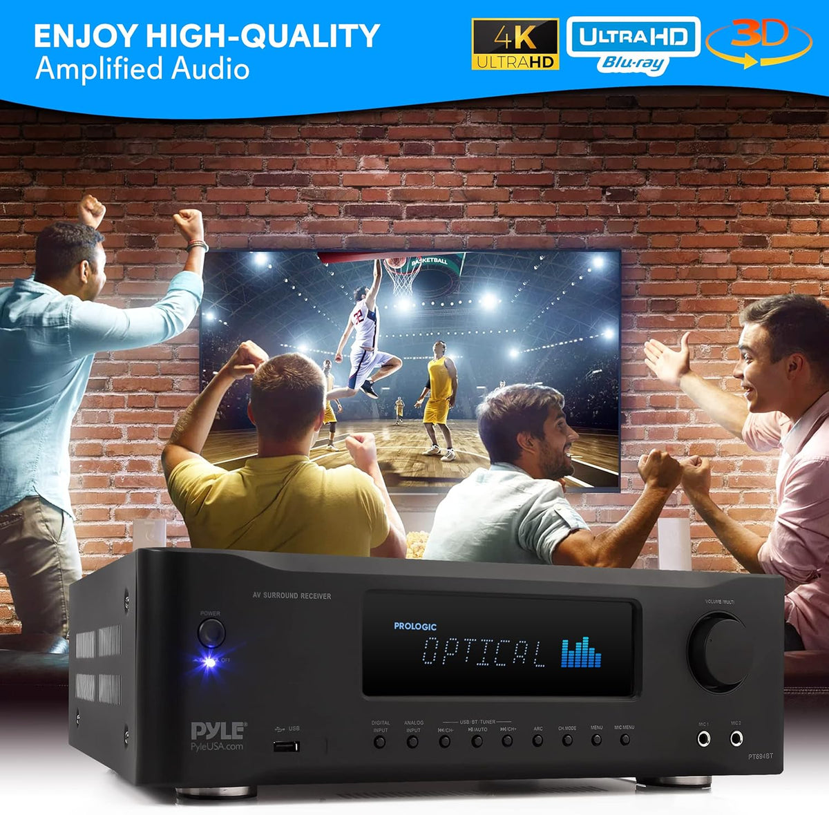 5.2-Channel Bluetooth Stereo Amplifier 1000 Watt M384311