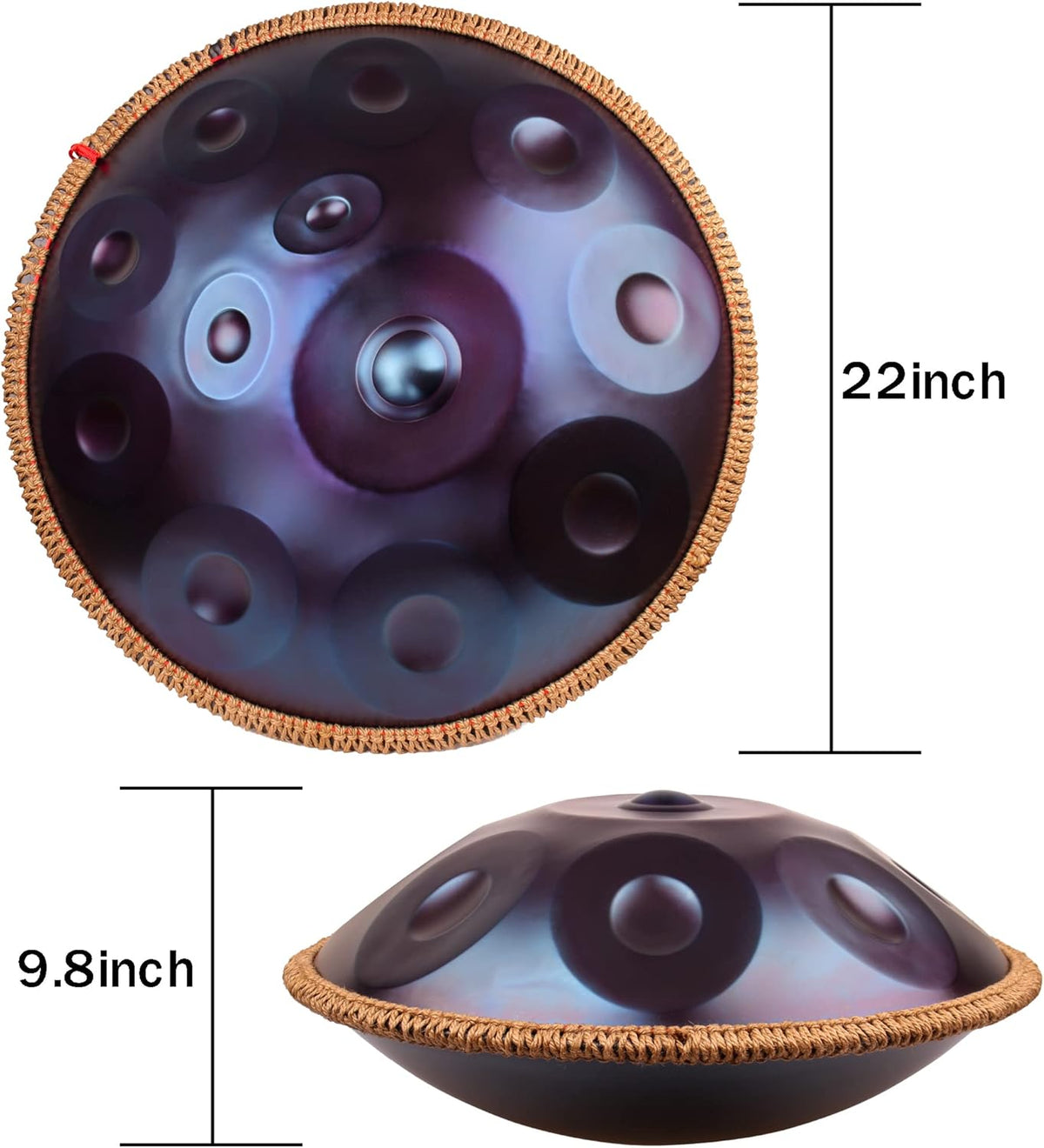 22 Inches Handpan Steel Drum Percussion Instrument W420