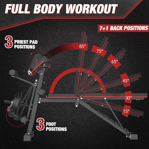 800 LB Adjustable Incline Decline Weight Bench I5464