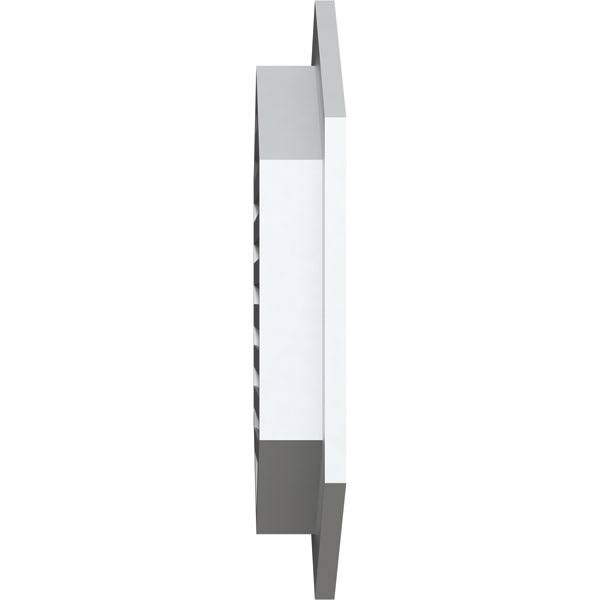 20 inchw x 14 inchh Vertical Peaked Gable Vent 6/12 Pitch PVC I19057