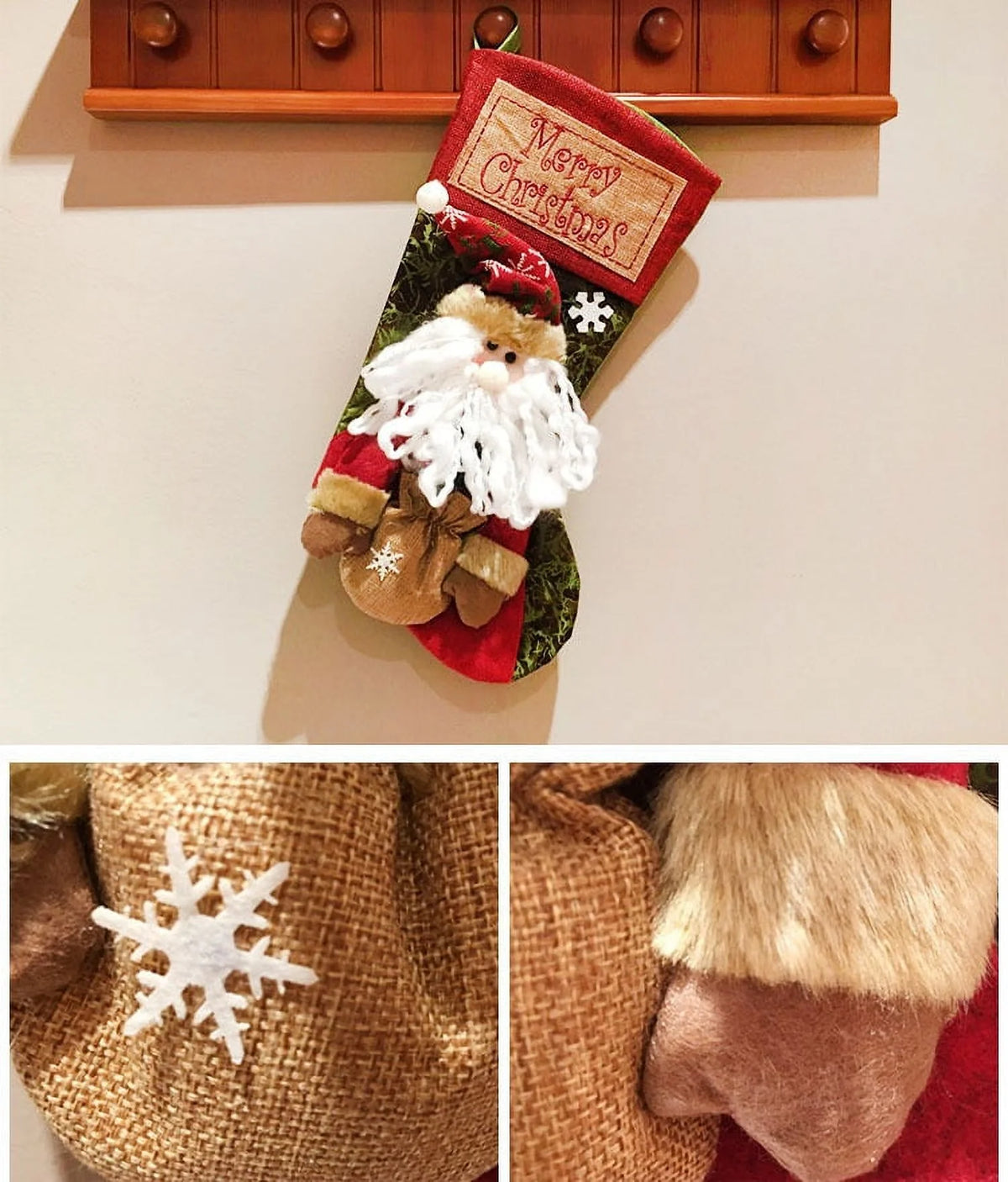 18" 3D Christmas Stockings 3 Pack Y399081