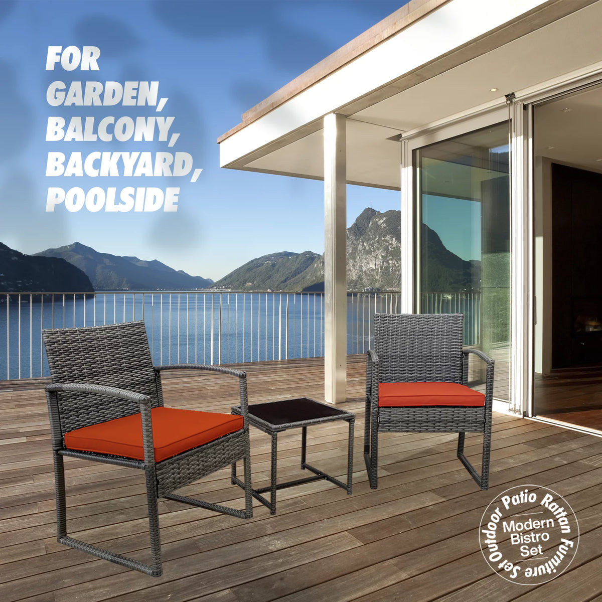 3-Piece Rattan Furniture Set F509534