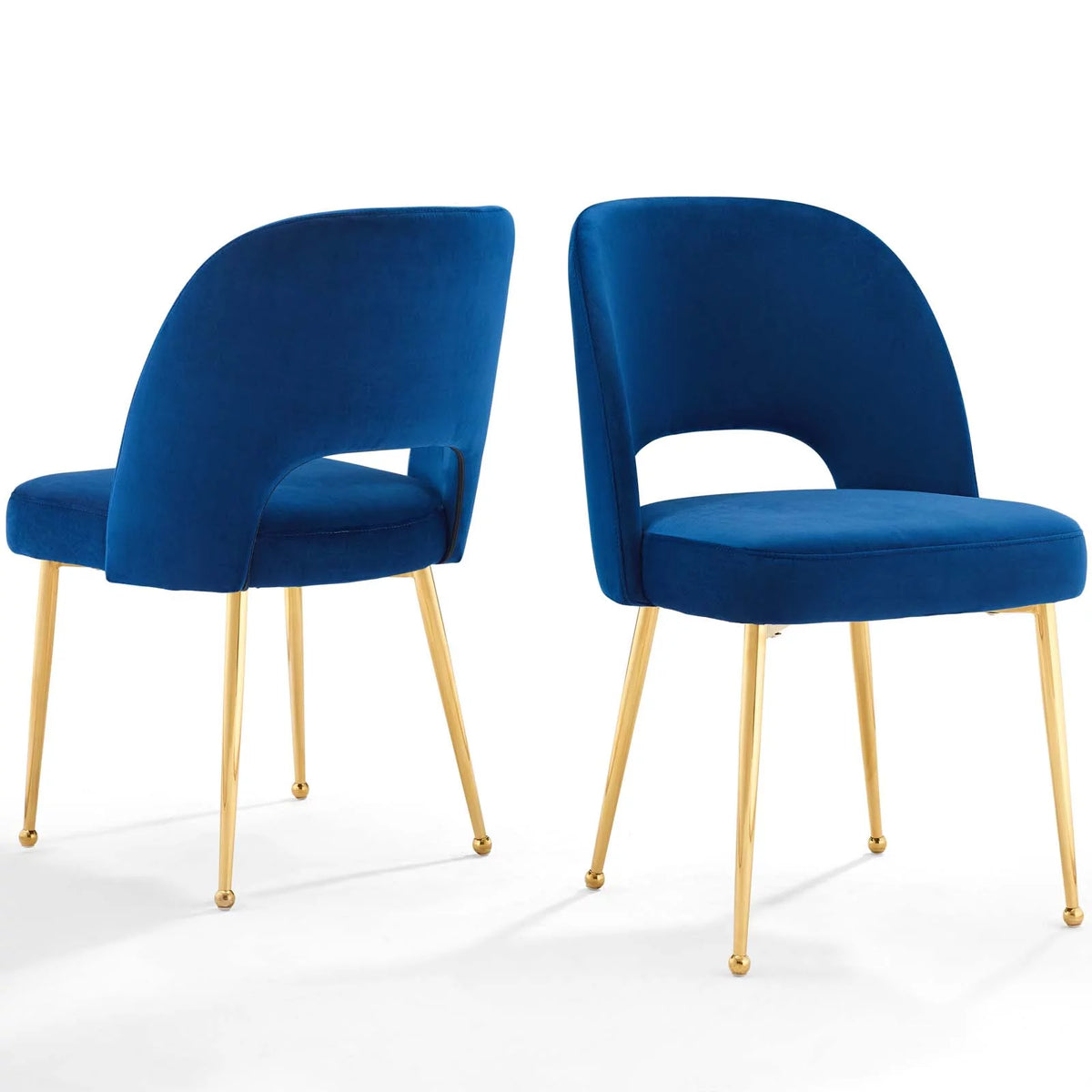 Blue Velvet Set of 2 Dining Chair B752473