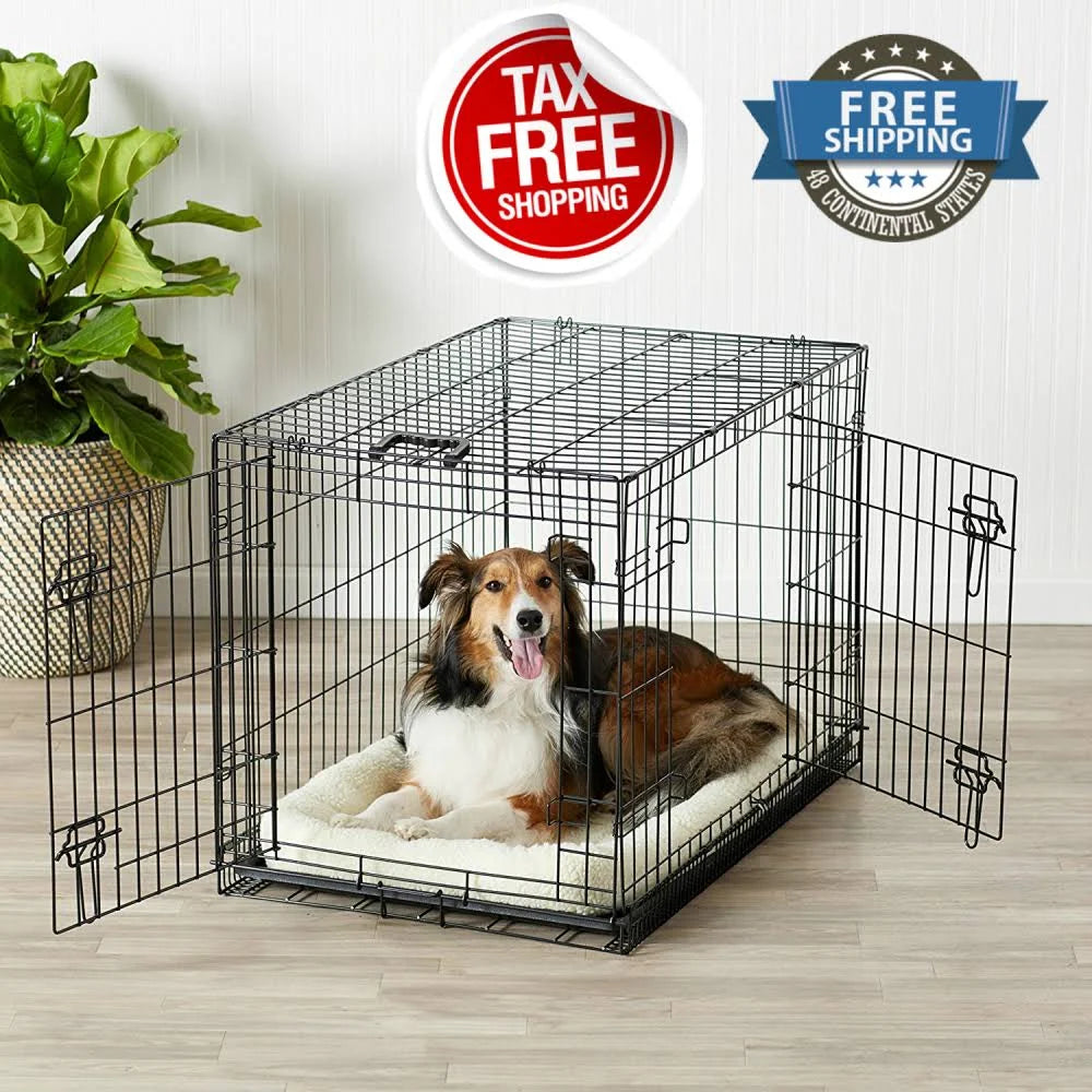 36 inch 2-Door Black Dog Crate N740