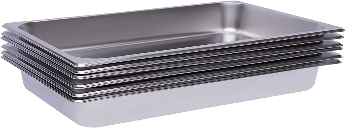 6 PCS Stainless Steel Steam Table Pans E74951