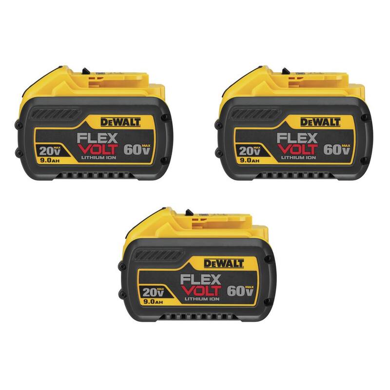 20V/60V MAX Lithium-Ion 9.0Ah Battery Pack 3-Pack V3192