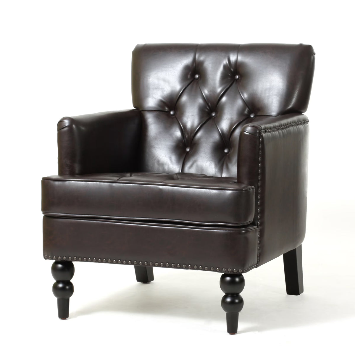 Bonded Leather Club Chair, Brown B3750