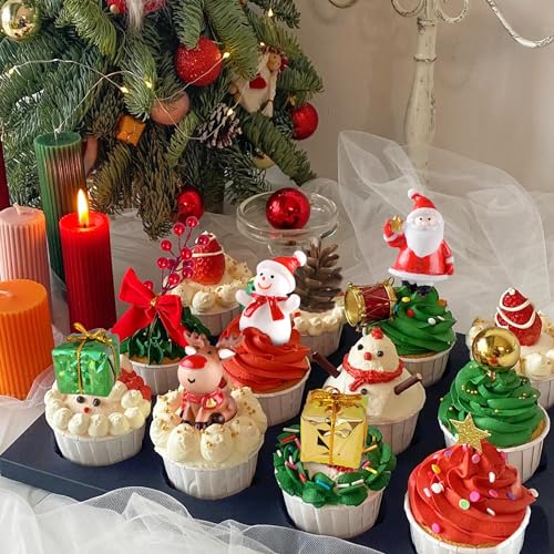 14PCS Christmas Cake Topper Gold B765673