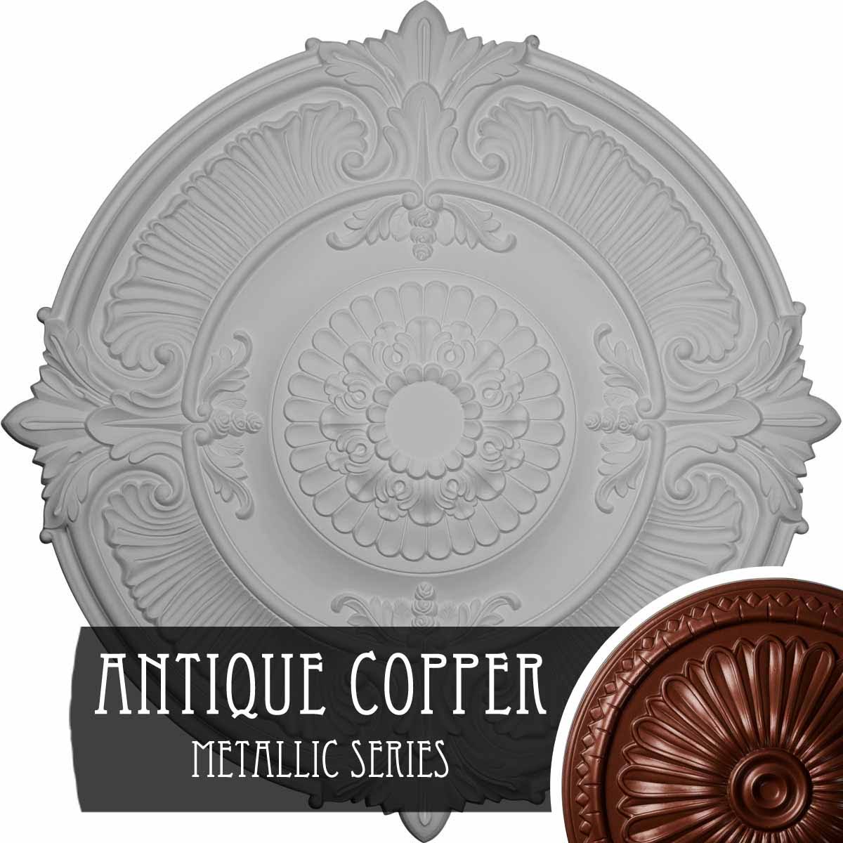53 1/2x22OD x 3 1/2x22P Acanthus Leaf Ceiling Medallion T596334