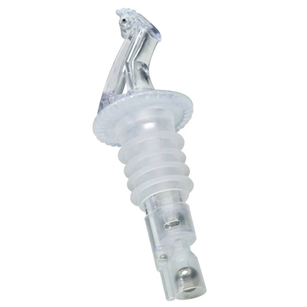 58 CL F 0.625 oz. Crystal Clear Measured Liquor Pourer with Fliptop - 12/Pack Y680