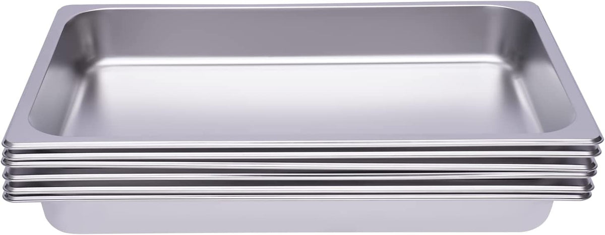 6 PCS Stainless Steel Steam Table Pans E74951