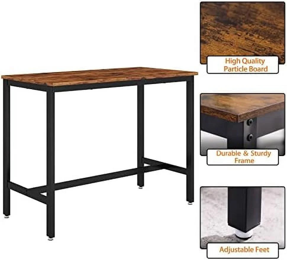 5 Piece Counter Height Dining Table Set with 4 Stools D415384