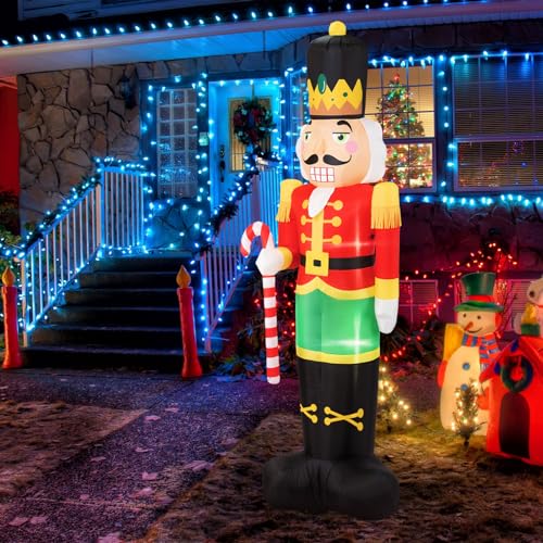 8FT Christmas Inflatable Nutcracker Soldier with Built-in LEDs D645053