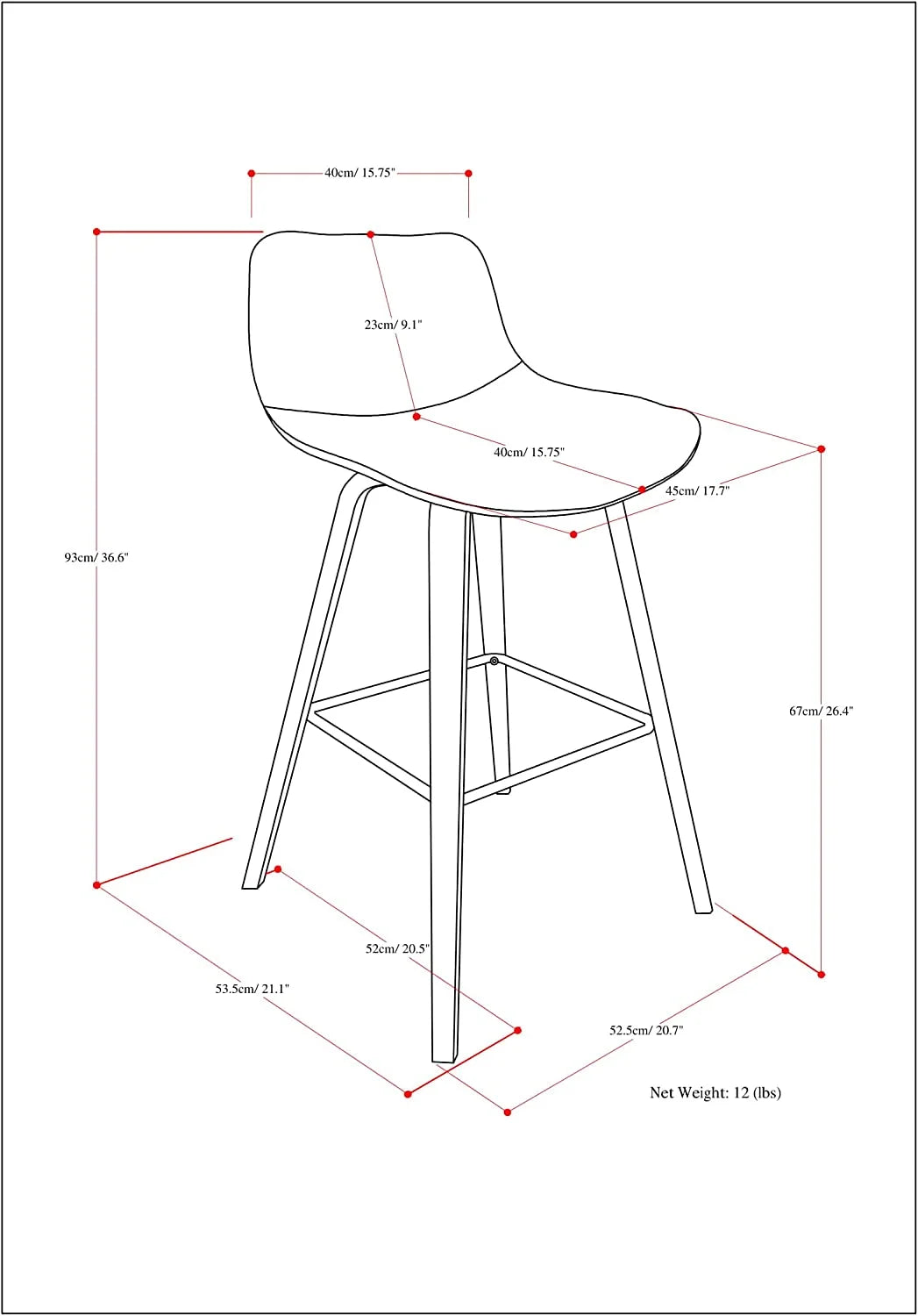 Bentwood Counter Height Stool Set Of 2 D142