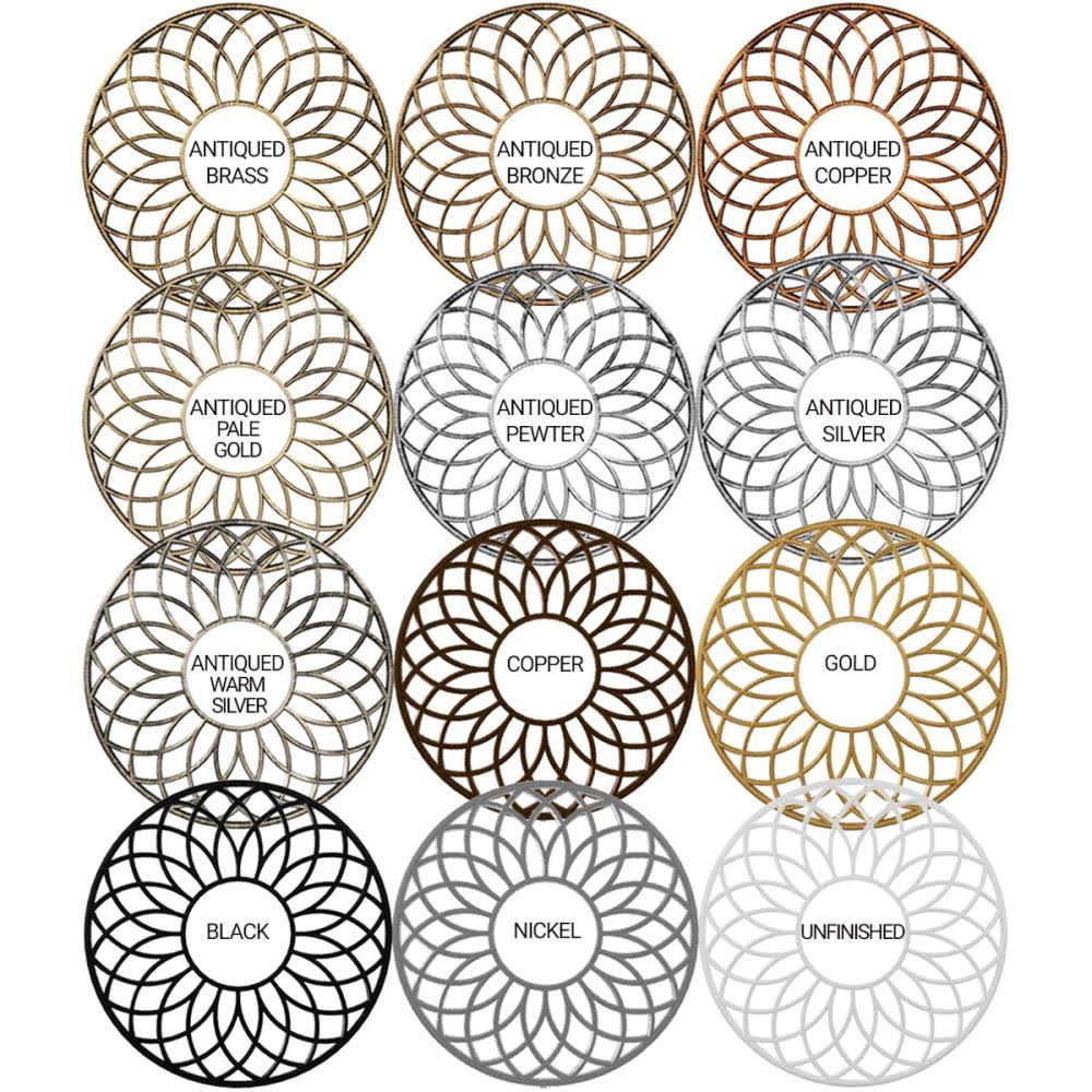 Antiqued Pale PVC Pierced Ceiling Medallion Q896560