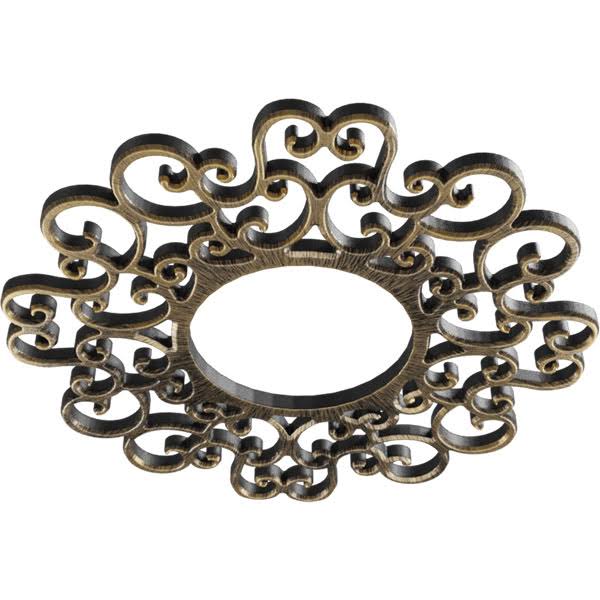 Antiqued Pale PVC Pierced Ceiling Medallion Q896560
