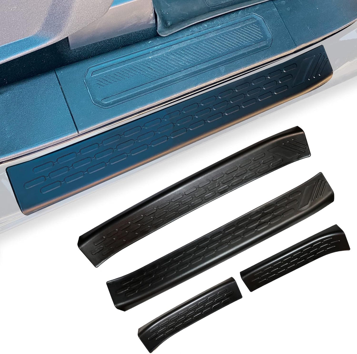 Black 4 Doors Pack of 2 Door Sill Protectors A687013