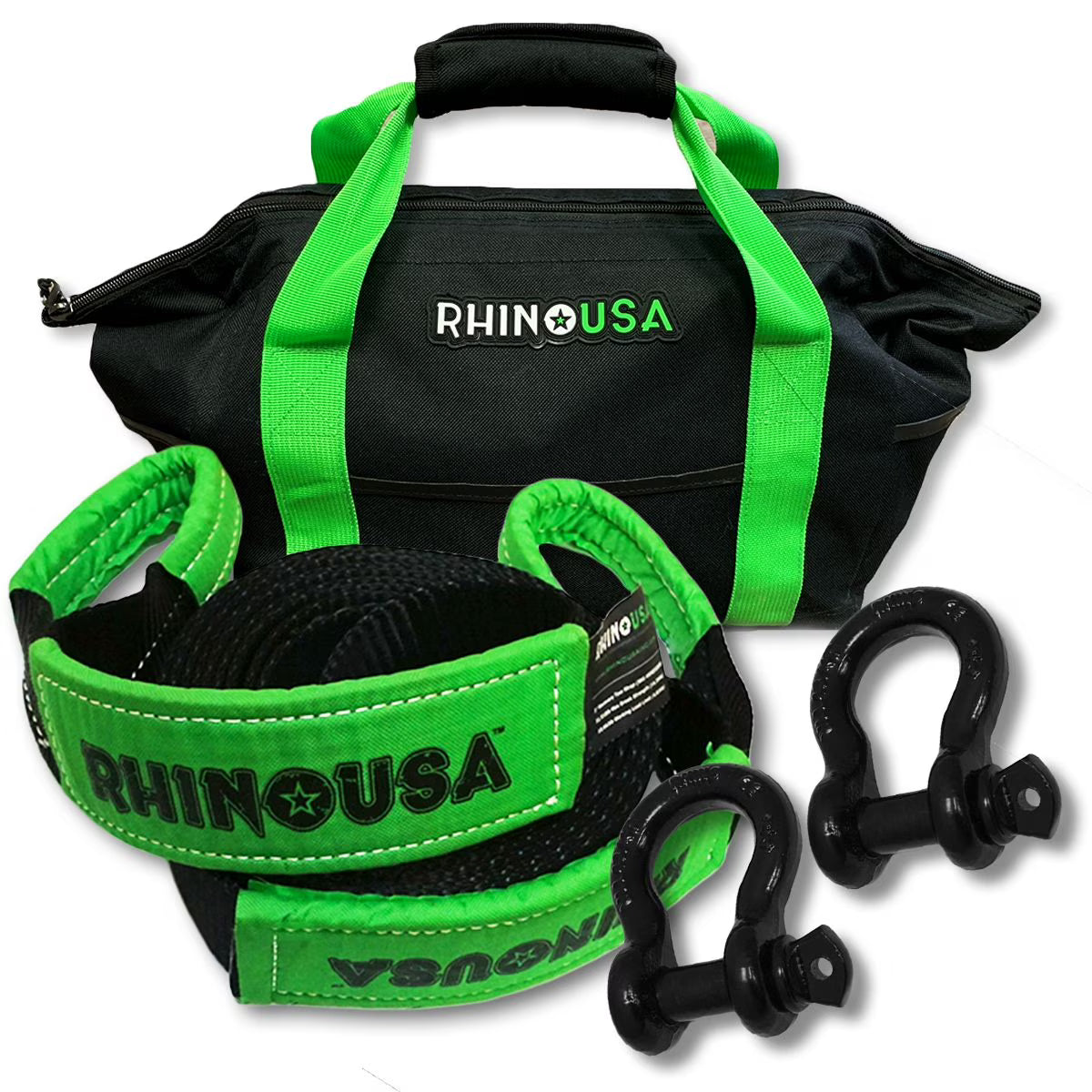 Combo Recovery Tow Strap (30ft) & D Ring Shackles K70493