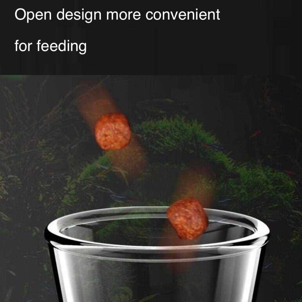Aquarium Shrimp Feeding Tube and Dish Clear Crystal Glass Feeder Tray S129853