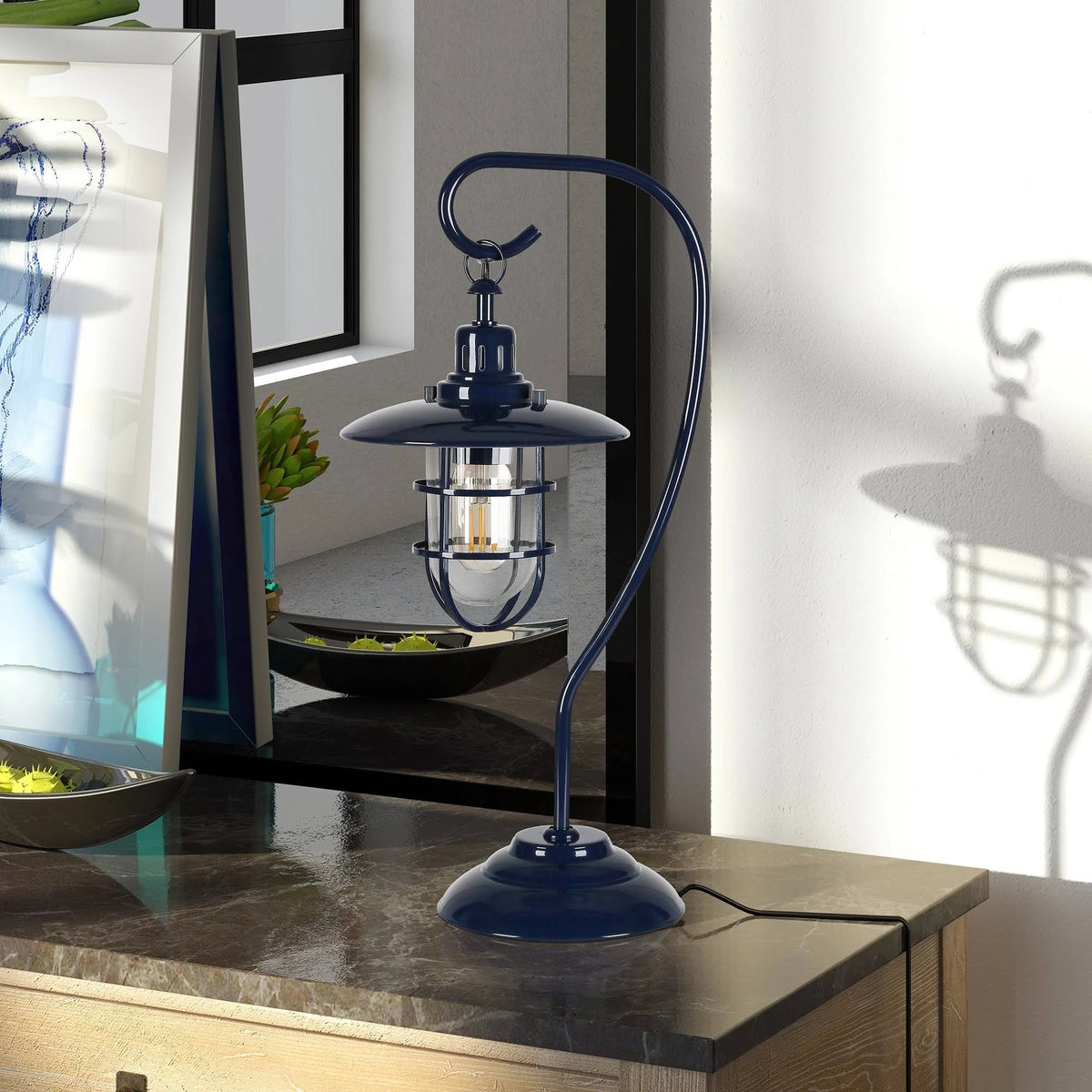 Blackened Bronze Nautical Lantern Lamp T43396