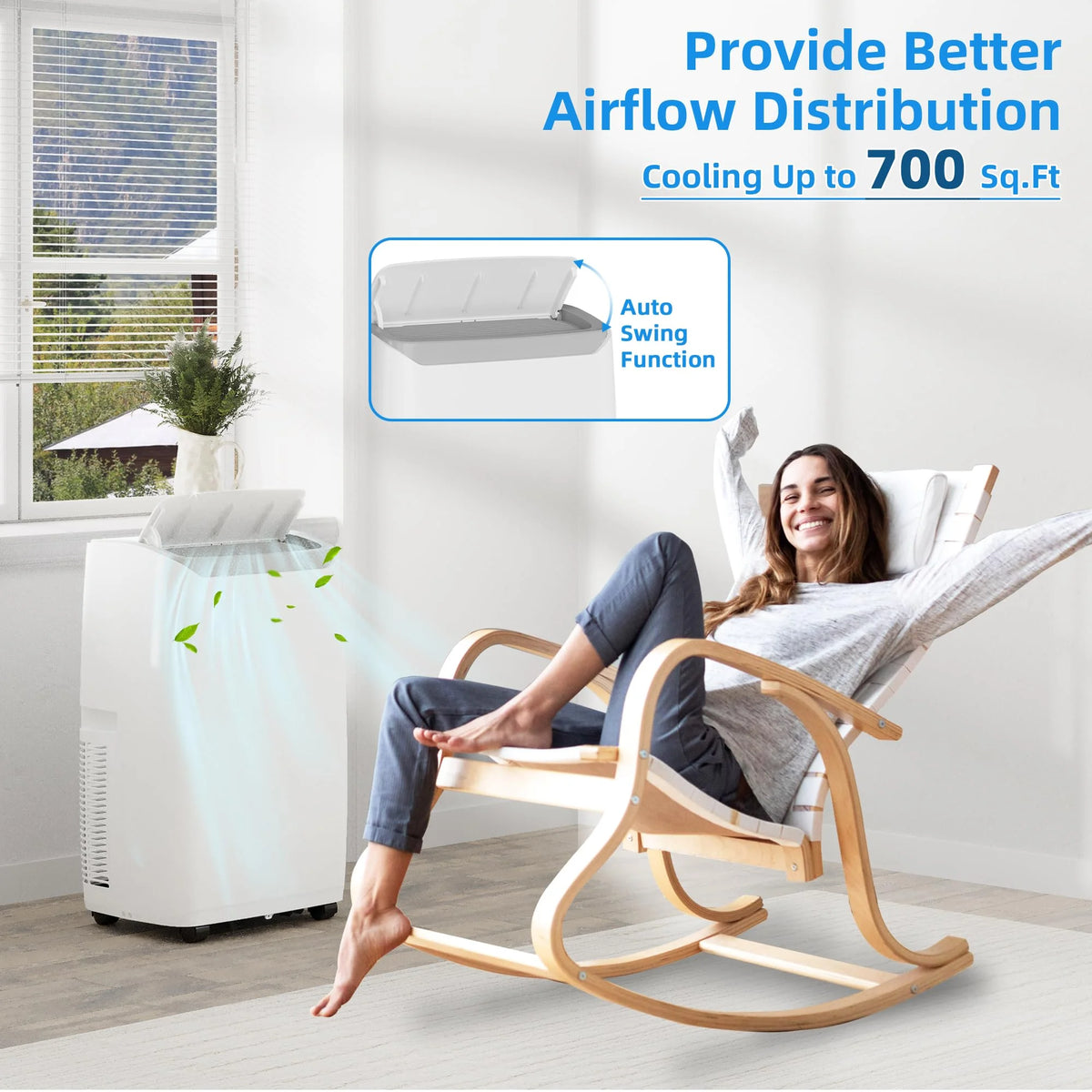 14,000 BTU 3-in-1 Portable Air Conditioner with Remote Control C2651