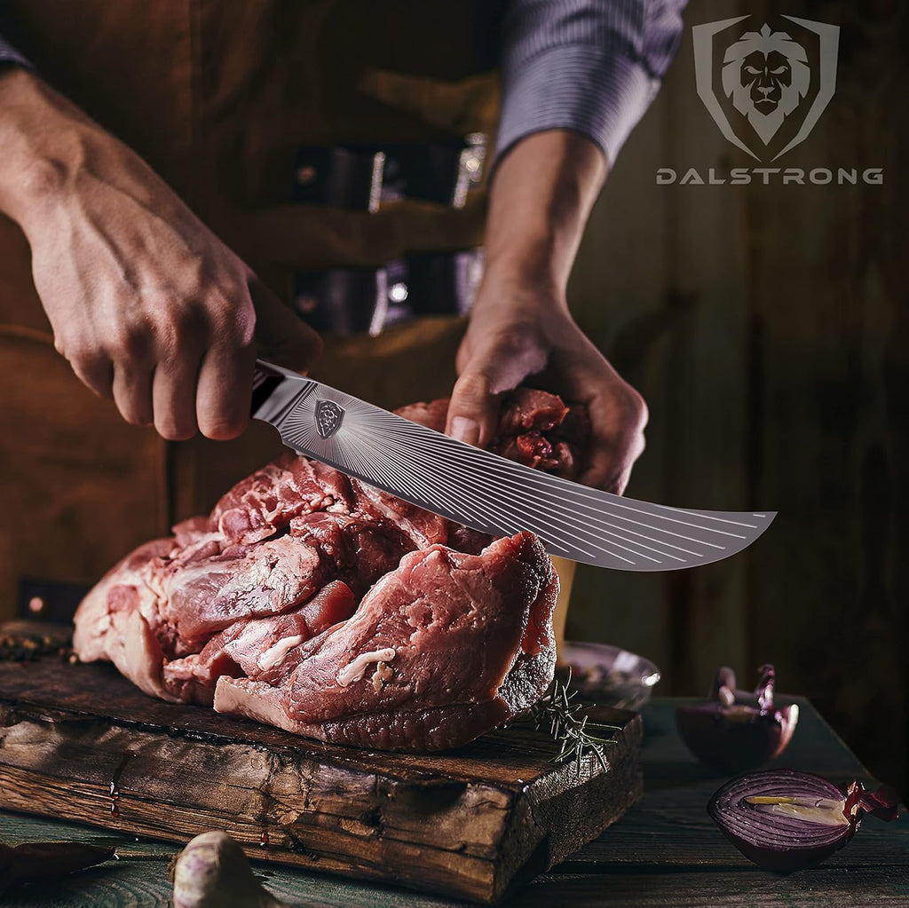 10 Butcher & Breaking Knife with Leather Sheath W33364