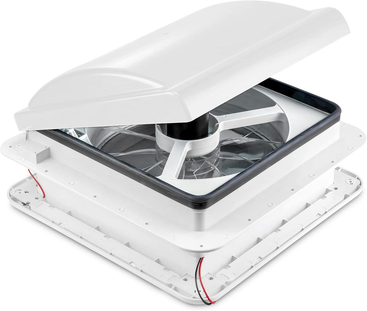 14” RV Roof Vent Fan with 3 Speed Intake & Exhaust and White Lid T80744