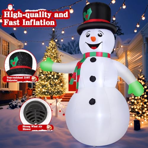 7 FT Christmas Inflatables Snowman with Built-in LED O718