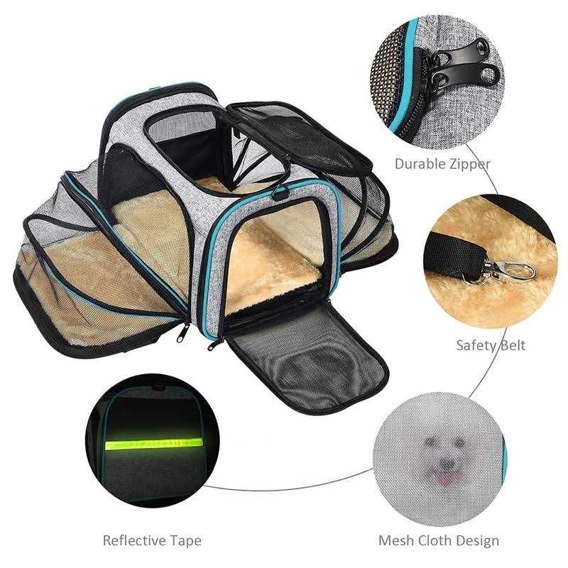 Airline Approved Expandable Foldable Soft-Sided Pet Carrier Z9048