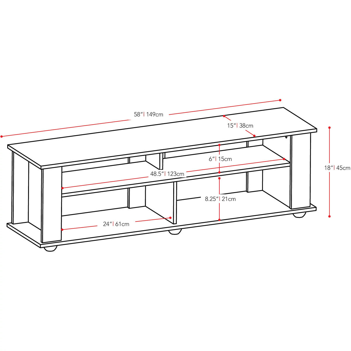 Black TV Stand L50719